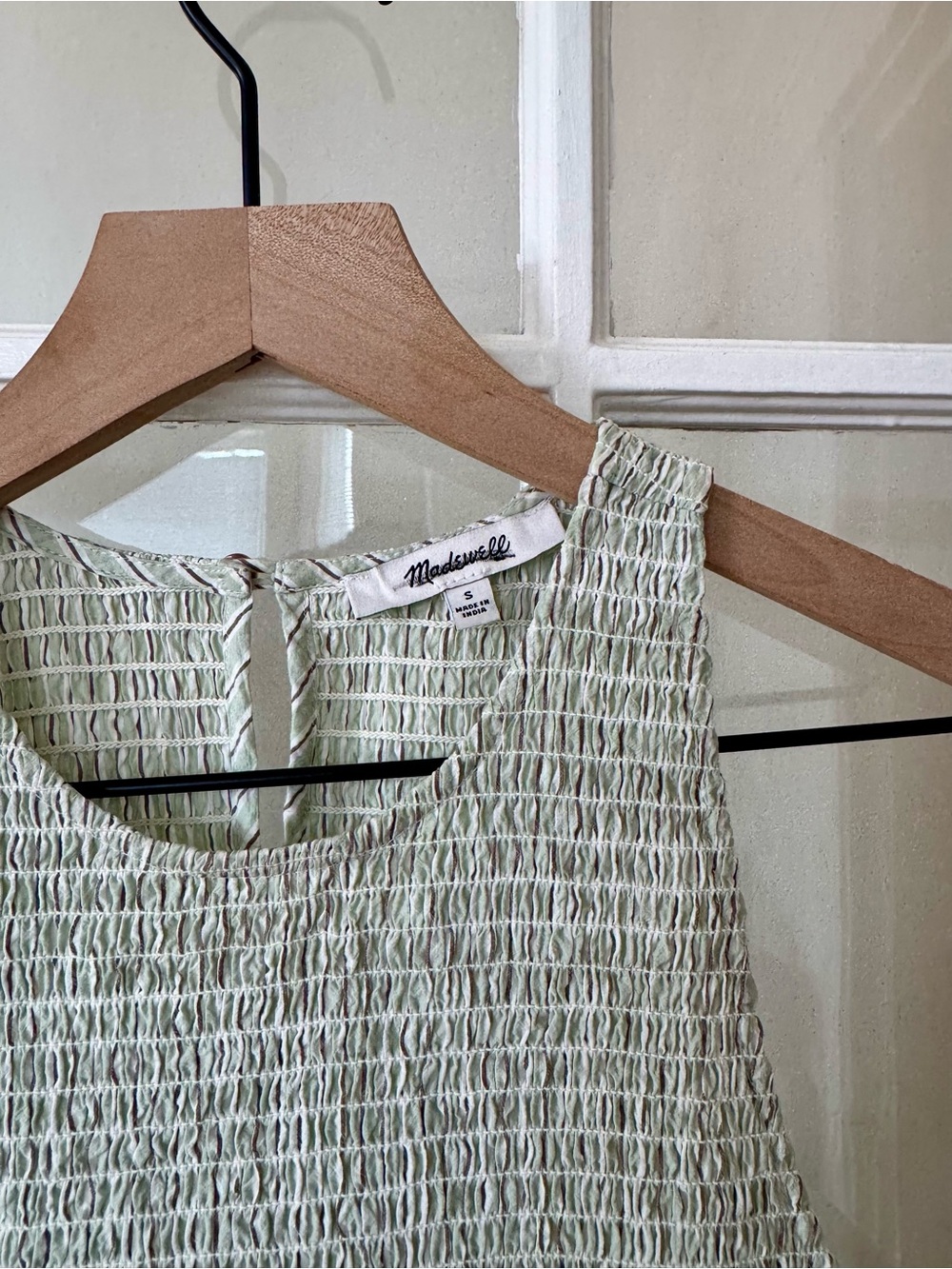 Madewell Light Sage Green Smocked Maxi Dress - Picture 4 of 7